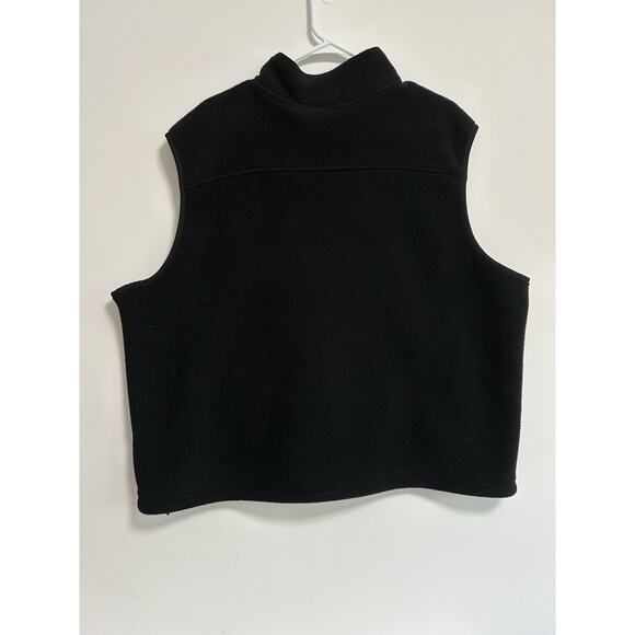 Vintage L.L. Bean Vest Black Men Fleece 10224S Made in USA Size XL - Picture 5 of 8